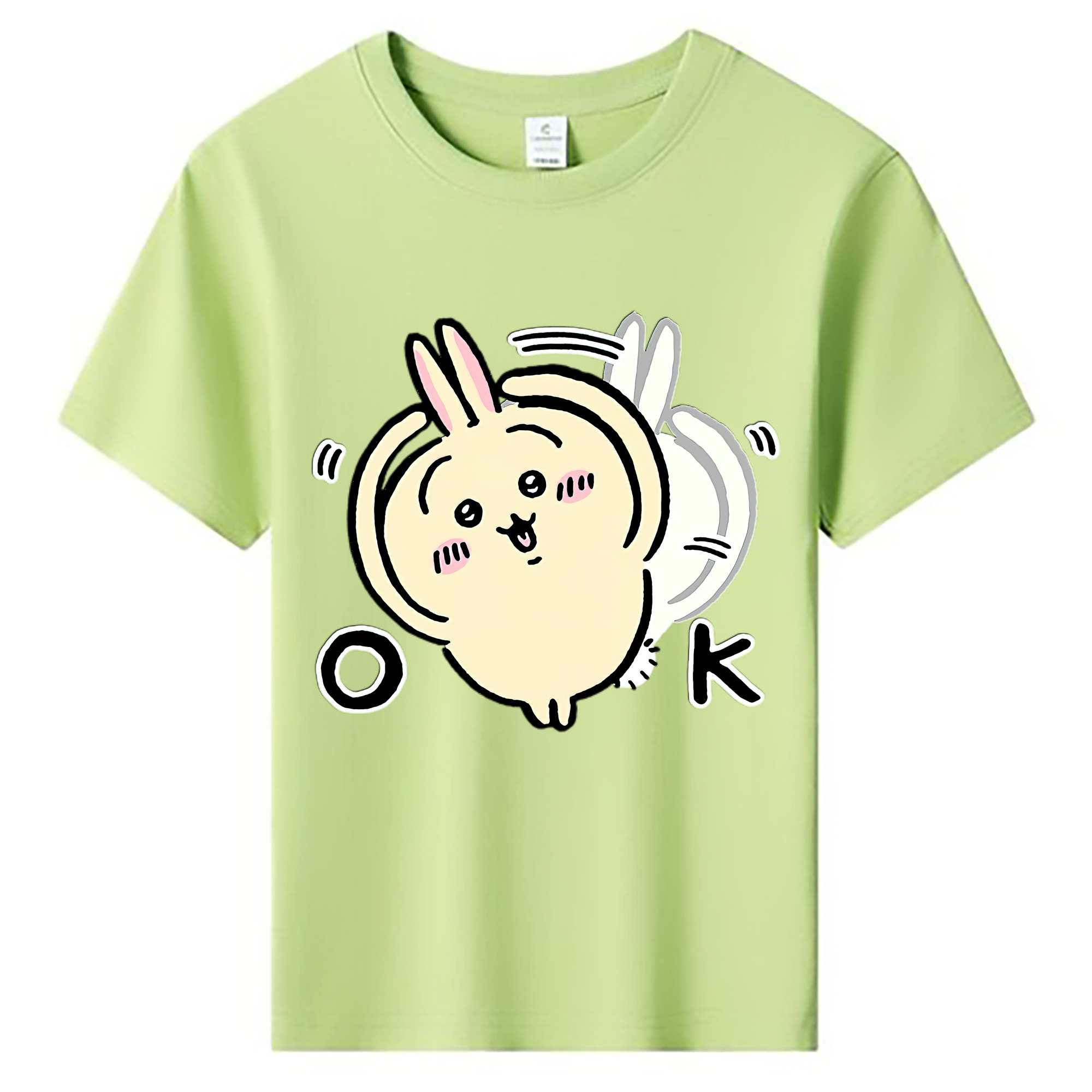 （画像用） ちいかわ うさぎ Chii-kawa usagi 綿100％キッズTシャツ（フロントプリント）
